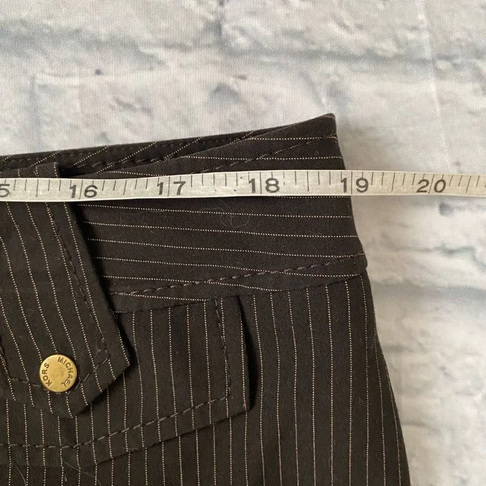 Michael Kors women 14 pin stripe dress pants brown